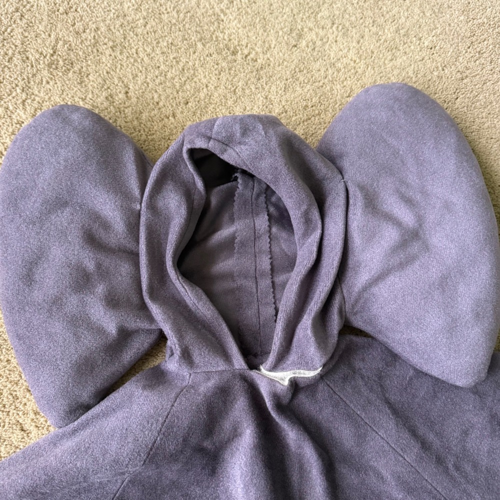 Elephant Costume Bodysuit Kids 2-3T Halloween Gray Hooded One Piece Toddler Baby - Picture 3 of 11